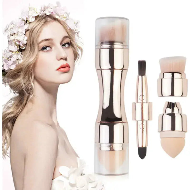 4-in-1 Professional Makeup Brush Foundation, Eyebrow, Shadow & Concealer
