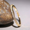 Gold minimalist ring with small diamonds