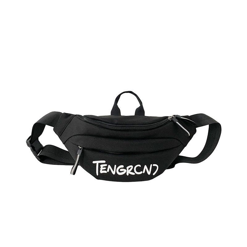 Men’s Crossbody Shoulder Bag Nylon Soft Street Style Cargo Chest Bag with File Pocket Daily Use