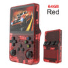 Red 64GB portable video game console with car game