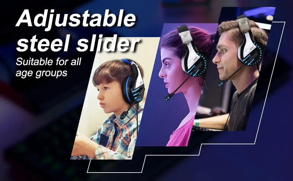 Wired Gaming Headset with Microphone 3.5mm, Stereo Bass Sound & 120° Mic for PC, PS4, PS5, Xbox & Mobile