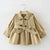 Stylish cotton trench coat for girls with bow detail