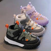 Trio of breathable children's sneakers in various colors