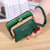 Green fashion women's wallet with gold clasp