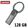 Lenovo 128GB black USB flash drive with keyring