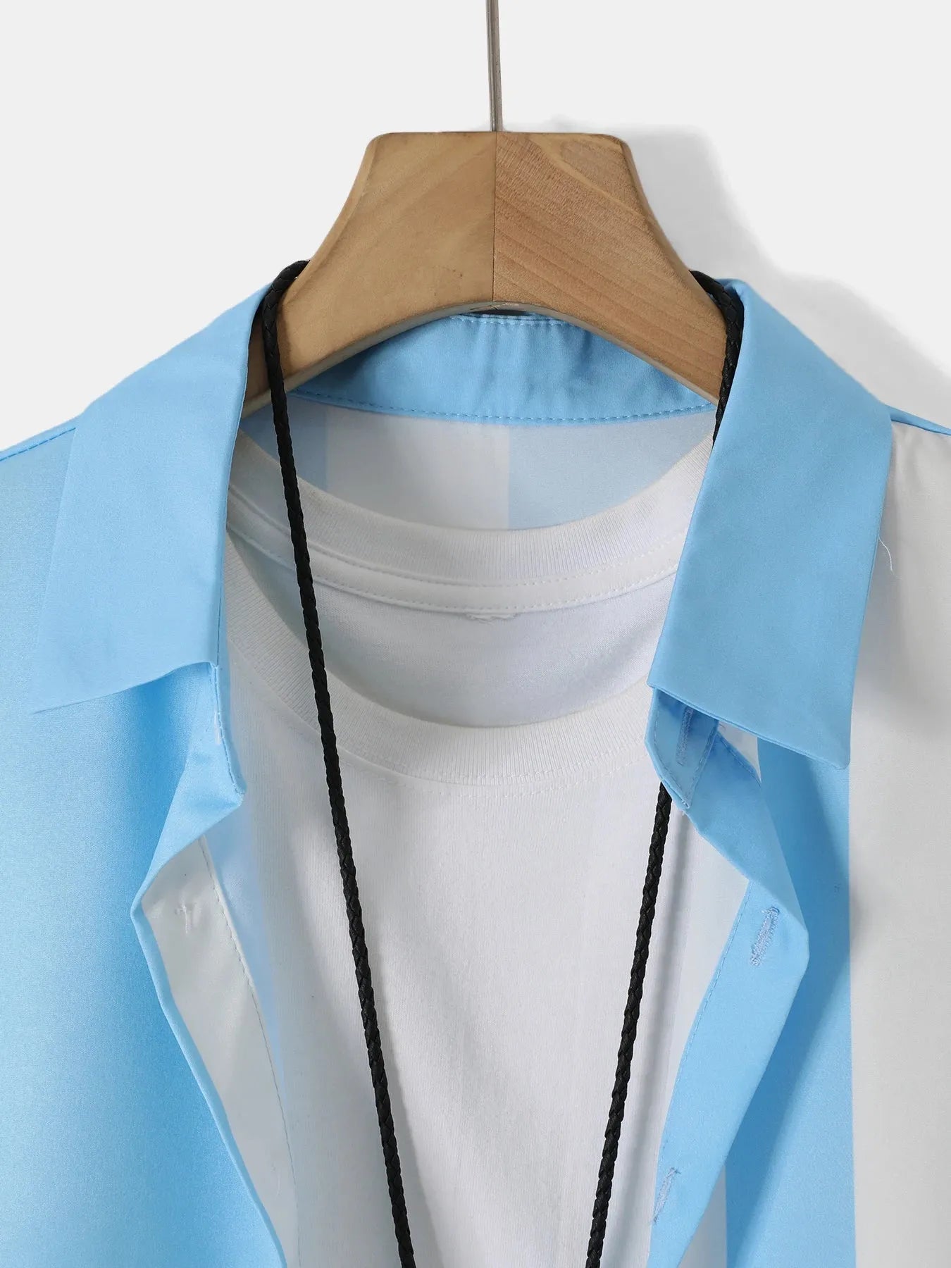 Two Piece Set Men Printed Button Down Summer Outfit