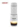 White Cafelffe portable coffee maker with brewed espresso