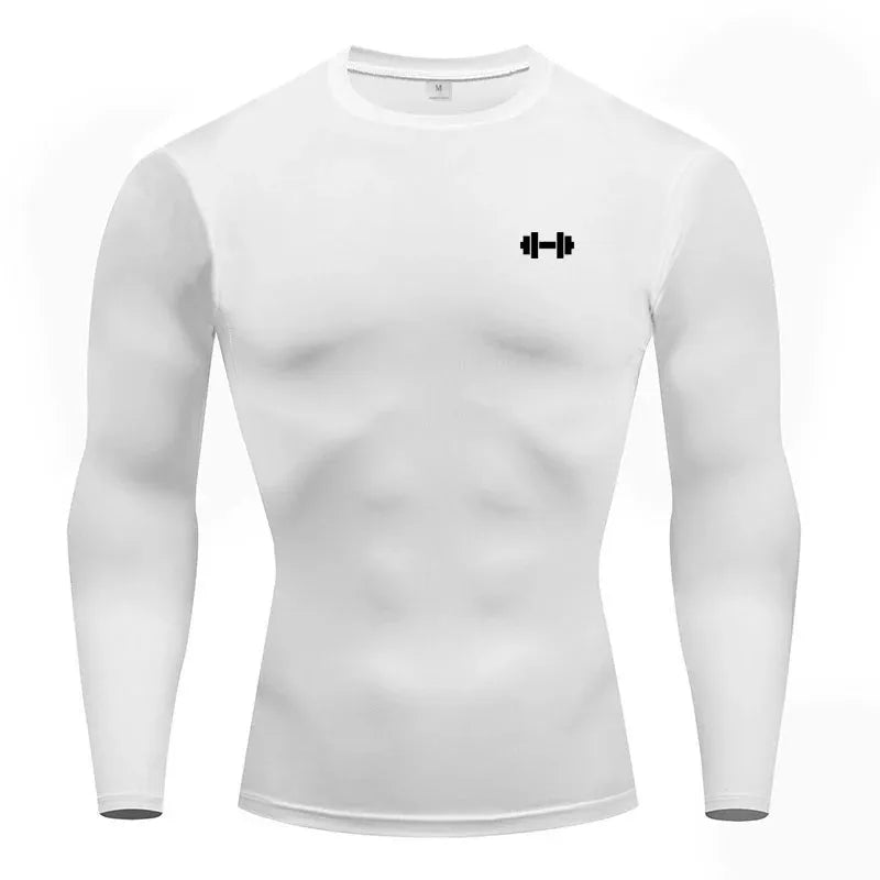 Men Long Sleeve Compression Shirt with Quick Dry Fabric