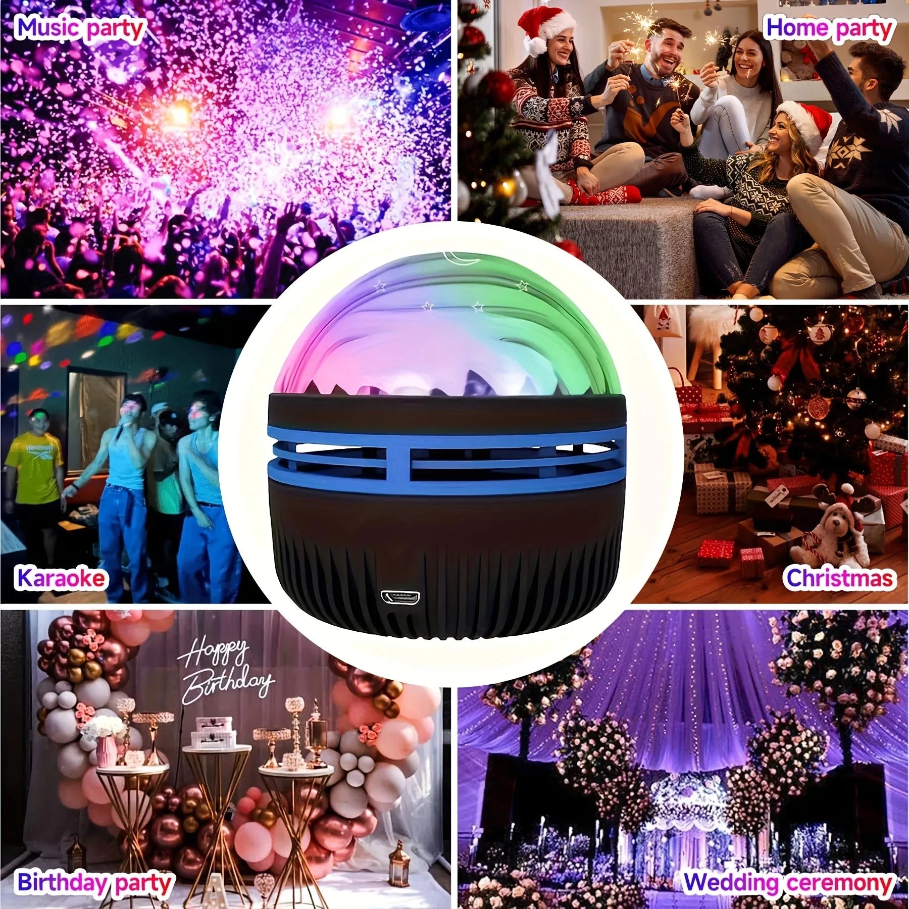 Aurora Borealis LED Projector with Remote and Galaxy Effects