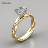 2 Carat Diamond Rings in 14K Solid Yellow Gold