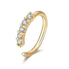 Fashion single row miniature zircon nose rings for women