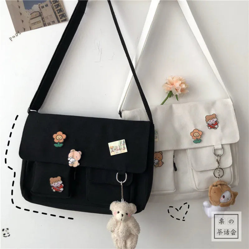 Retro Shoulder Bag Canvas - PMMNAPOLES