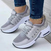 Gray women's vulcanized platform sneakers