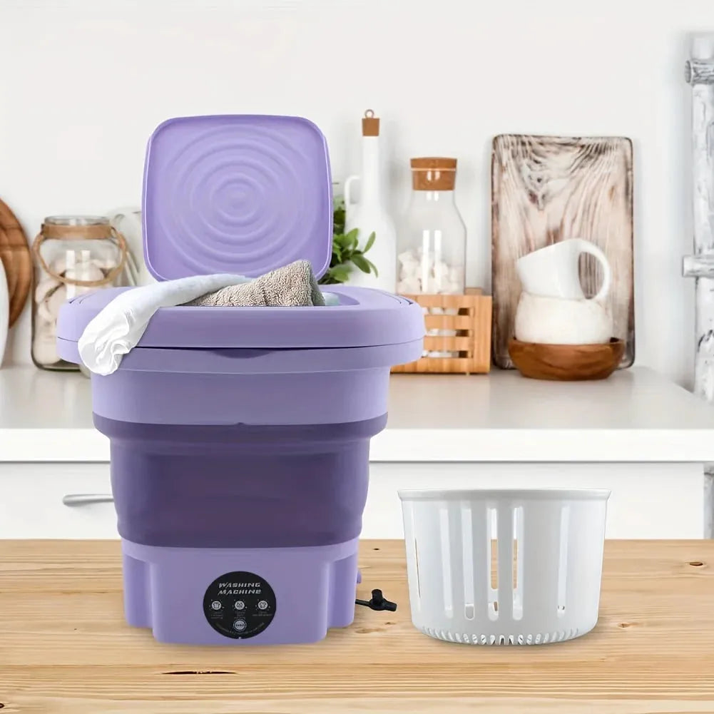 Portable Washing Machine Folding Mini With Dehydration Mode