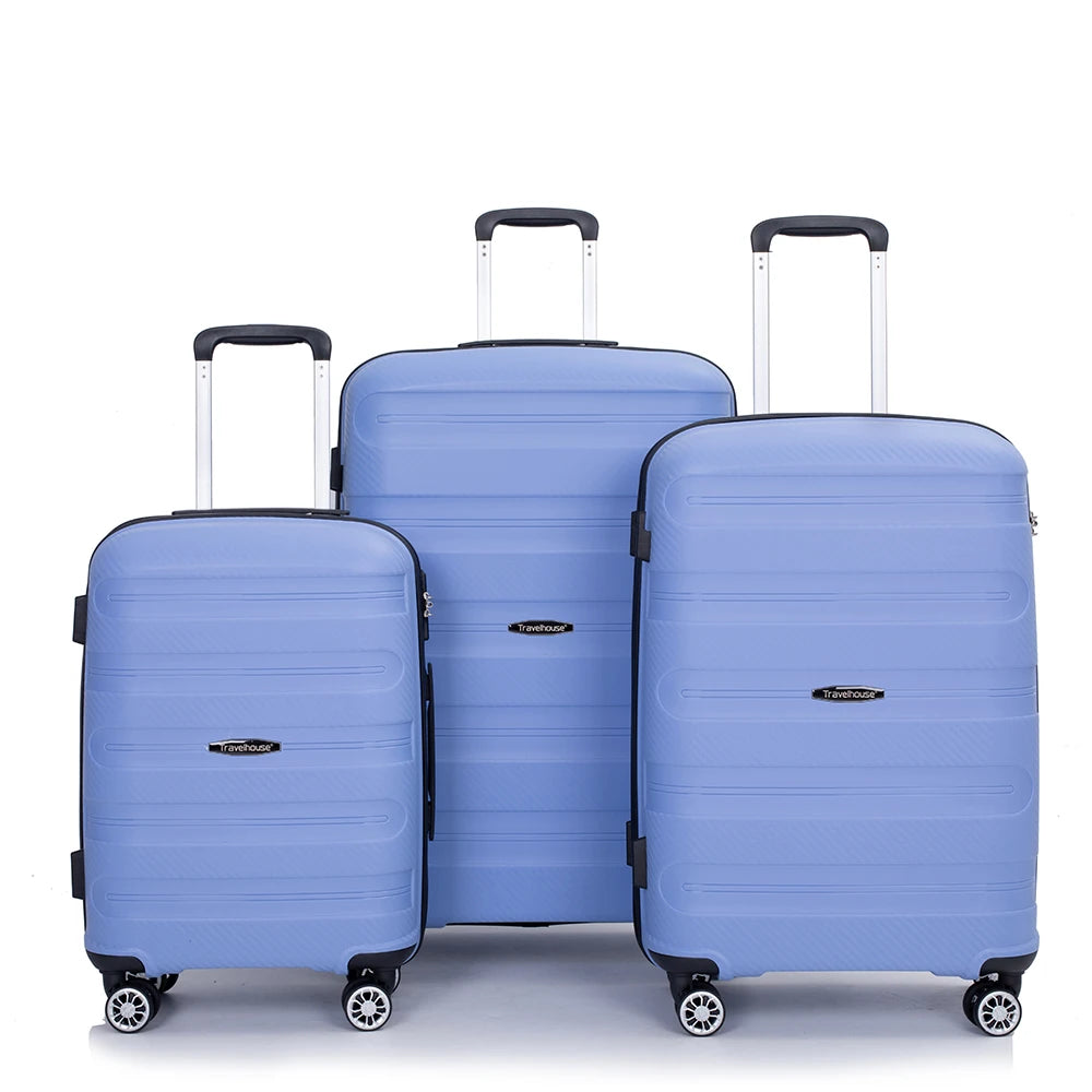 Set of 3 polypropylene suitcases