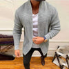 Men's striped knit cardigan