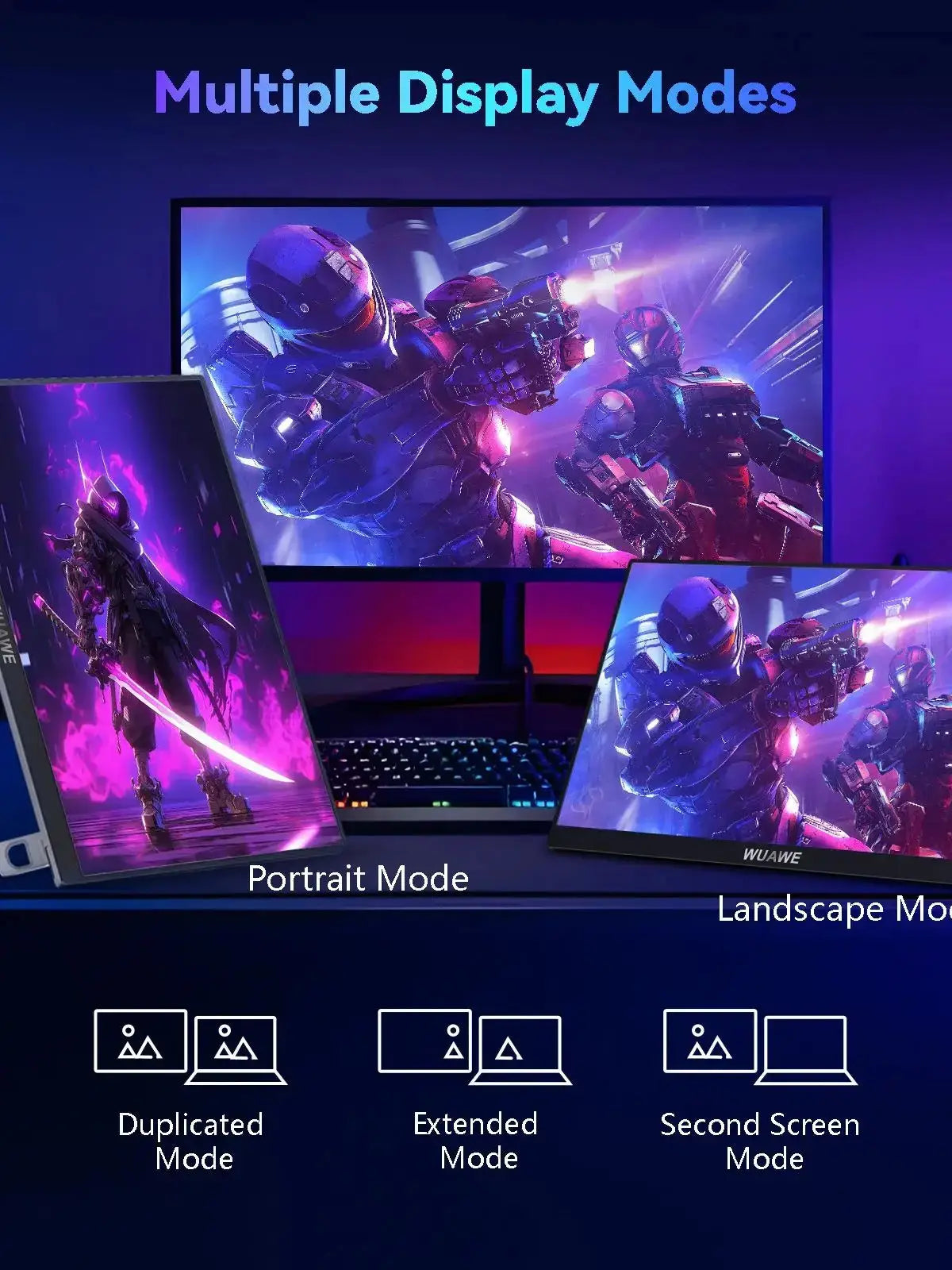 16" 120Hz Portable Gaming Monitor | 1200P HDR Display with Stand, Freesync & 100% sRGB – 16:10 Ratio