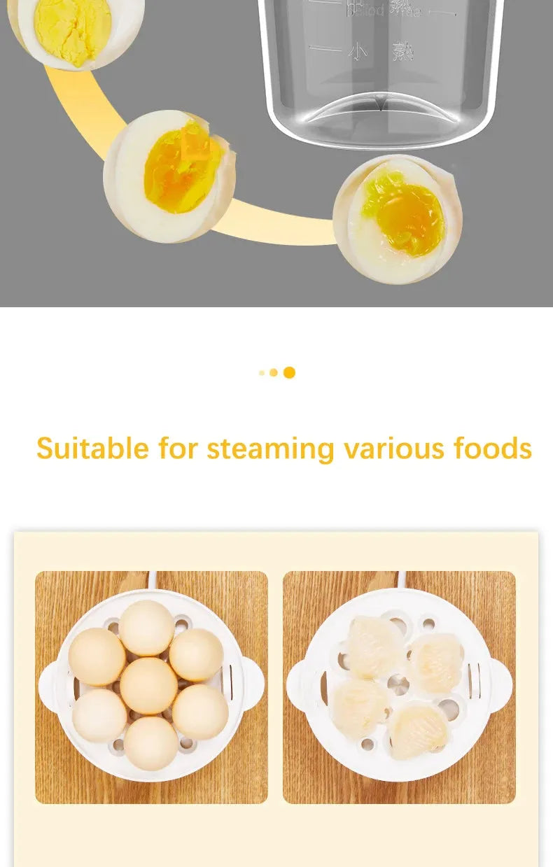 Double Layer Egg Cooker with Steamer and Poacher Design