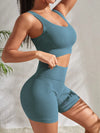 Seamless ribbed yoga sets