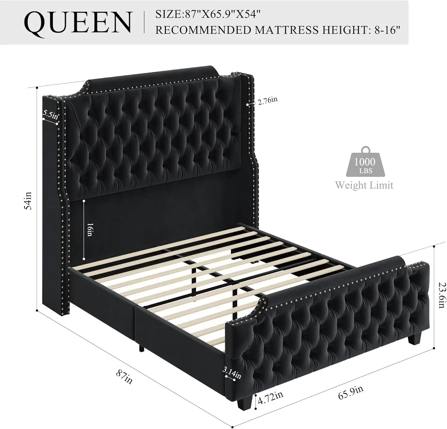 King size bed frame