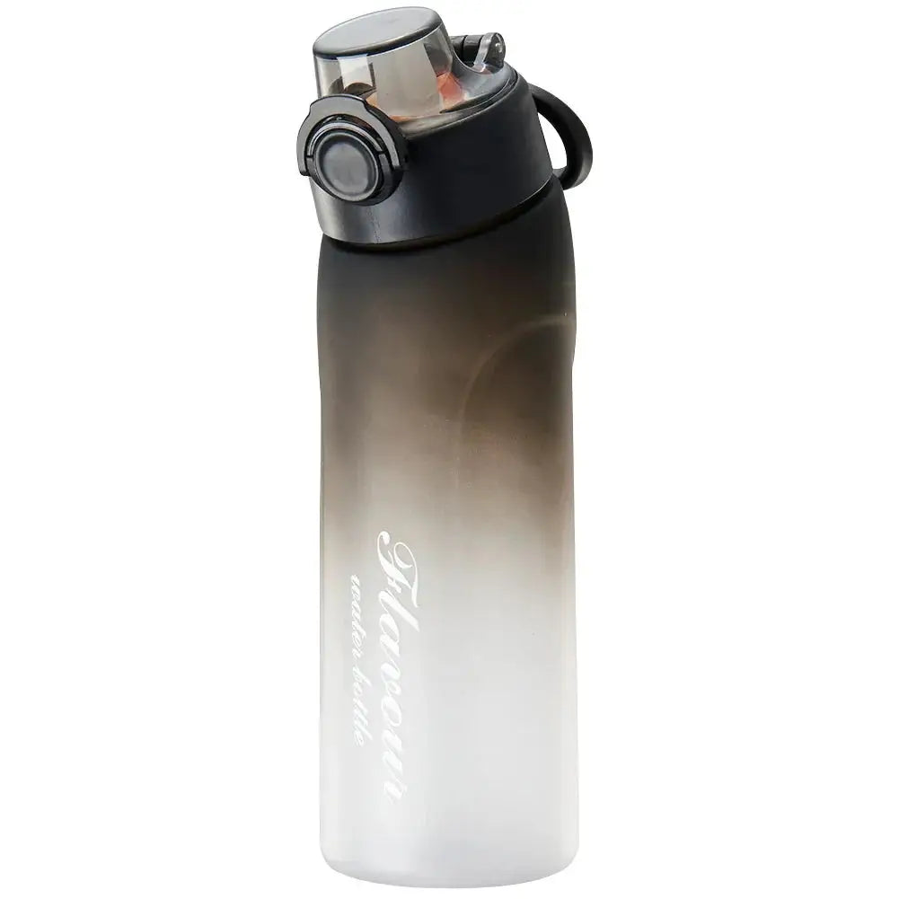 Frosted black 750ml air water cup with scent pod, ideal for kitchen, gym, or outdoor hydration with stylish and functional design.