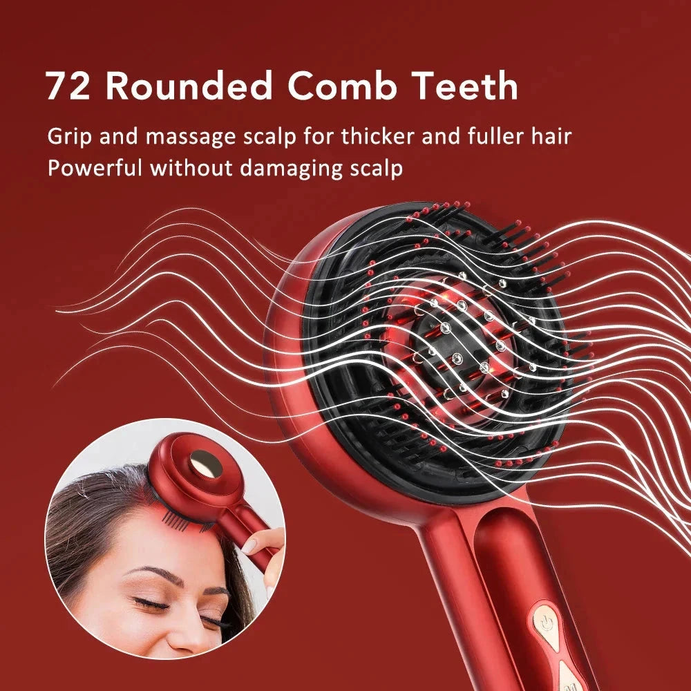 Electric Scalp Massager with LED Modes and Liquid Applicator