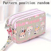 Cat patterned women's zipper pocket wallet