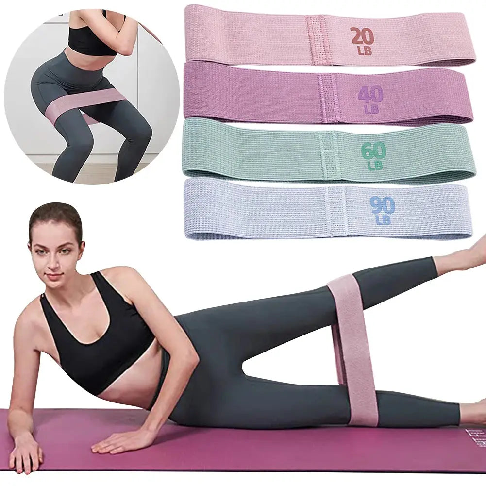 Hip Resistance Bands Set Anti-Slip Elastic Fitness Loops for Glutes, Thighs