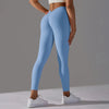 Light blue push up sports leggings with V-waist