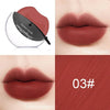 Brown matte lipstick with thin and thick coating