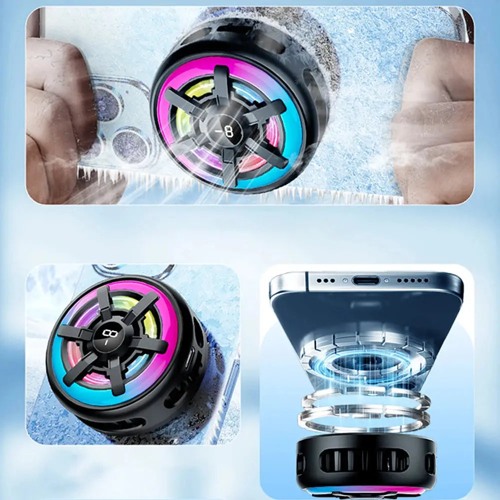 Phone Cooler, Semiconductor Radiator Fan for Gaming and Large-Screen Smartphones, Silent USB-Powered