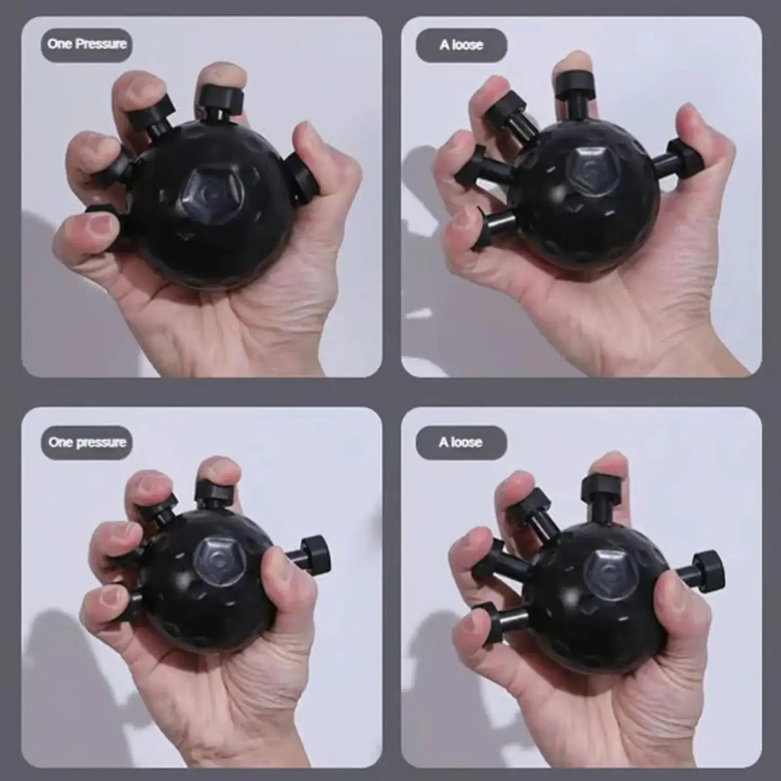 Adjustable hand grip and finger strengthener, grip trainer for home fitness, rock climbing and rehab exercise