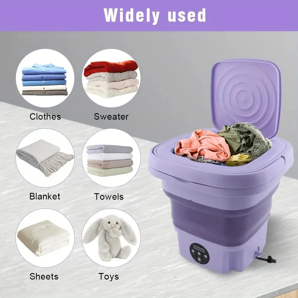 Portable Washing Machine Folding Mini With Dehydration Mode