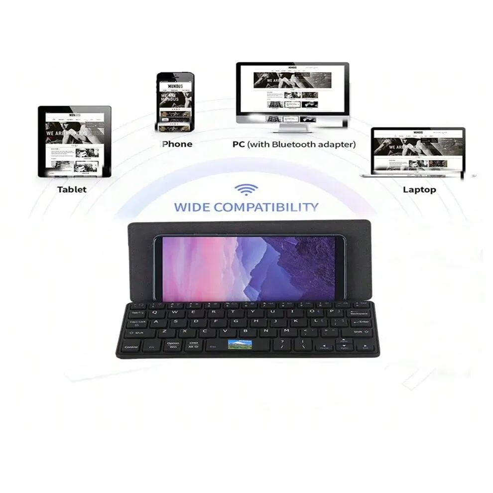 Mini Foldable Bluetooth Keyboard with Ultra Slim Design
