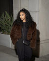 Women's Faux Fur Coats with Turn-down Collar and Heart