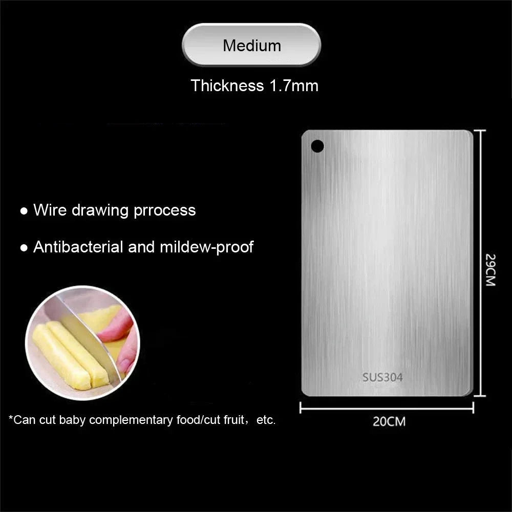 316 Stainless Steel Thick Cutting Board for Kitchen Use