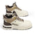 Stylish beige men's sneakers with brown accents