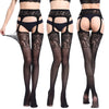 Minimalist open crotch fishnet stockings