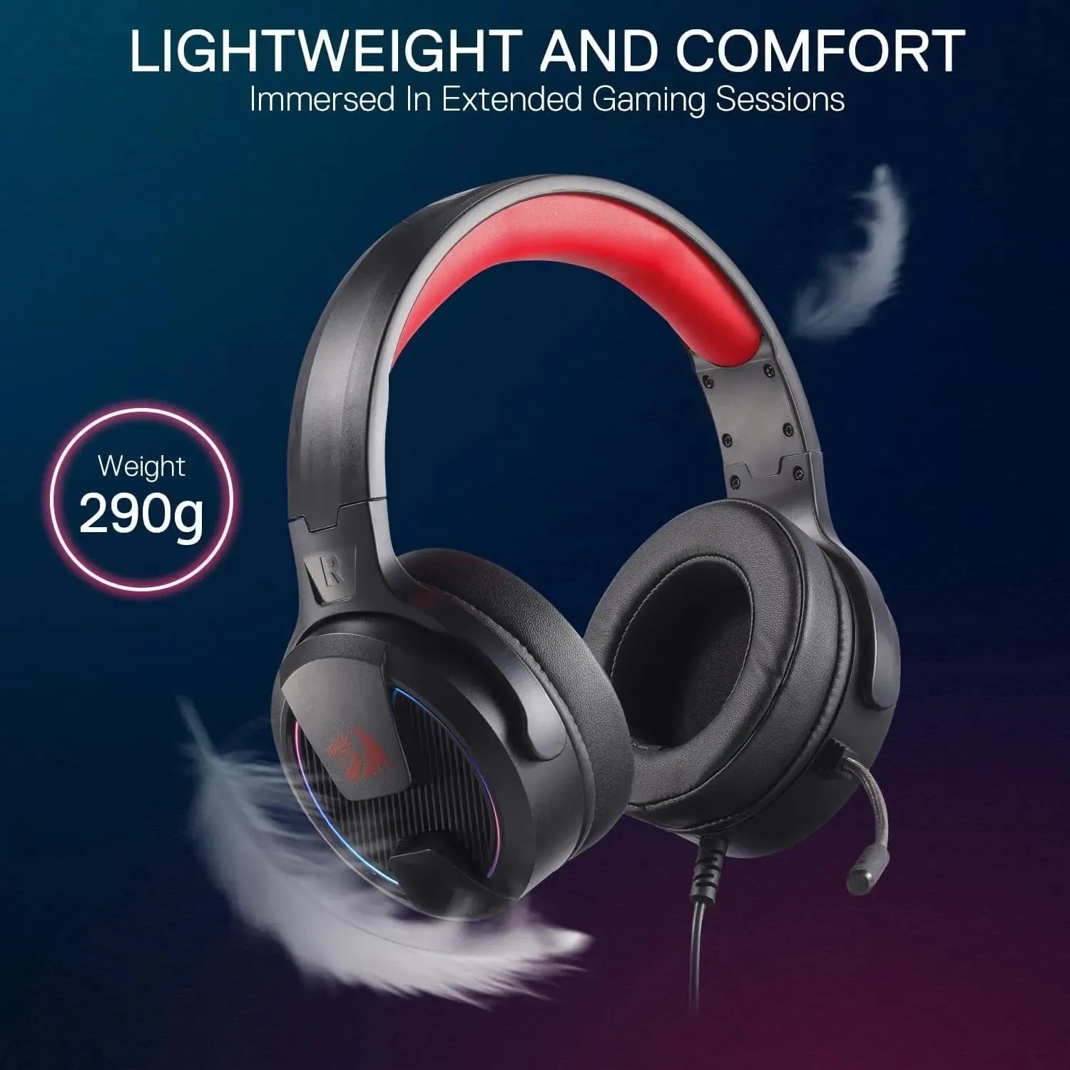 Gaming Headset Redragon H315 Wired RGB With 40mm Drivers