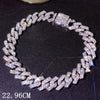 Rhinestone Inlaid Cuban Chain Bracelet