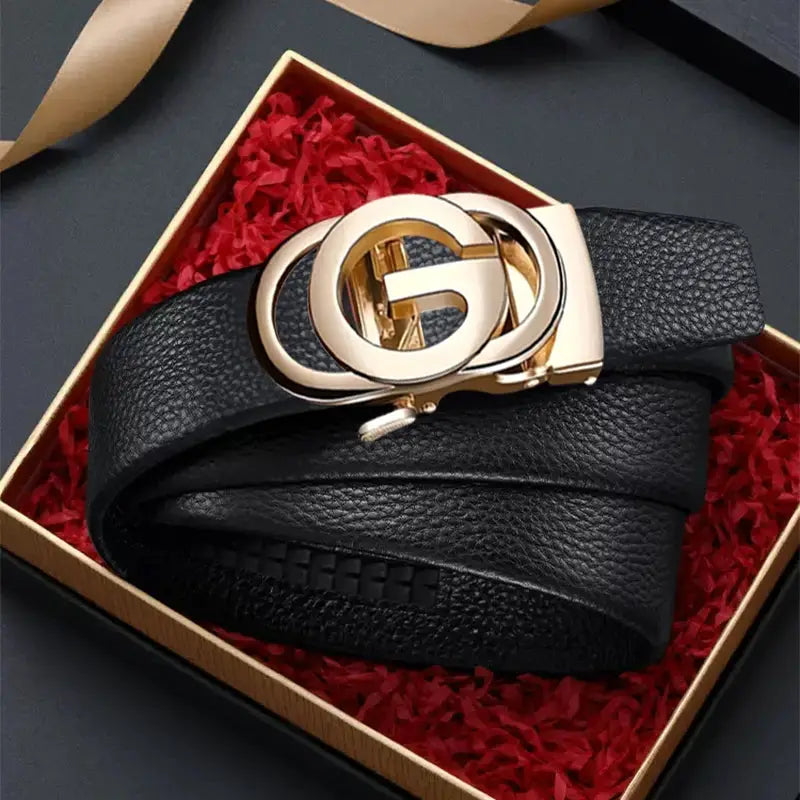 Men's Genuine Leather Belt for Jeans, High-Quality Cowskin Strap with Classic Buckle – Casual & Formal Wear