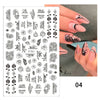 Pink floral nail art stickers