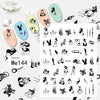 Artistic silhouette nail stickers