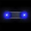 Blue solar powered LED warning light