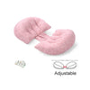 Adjustable pink cushion pad with face pattern