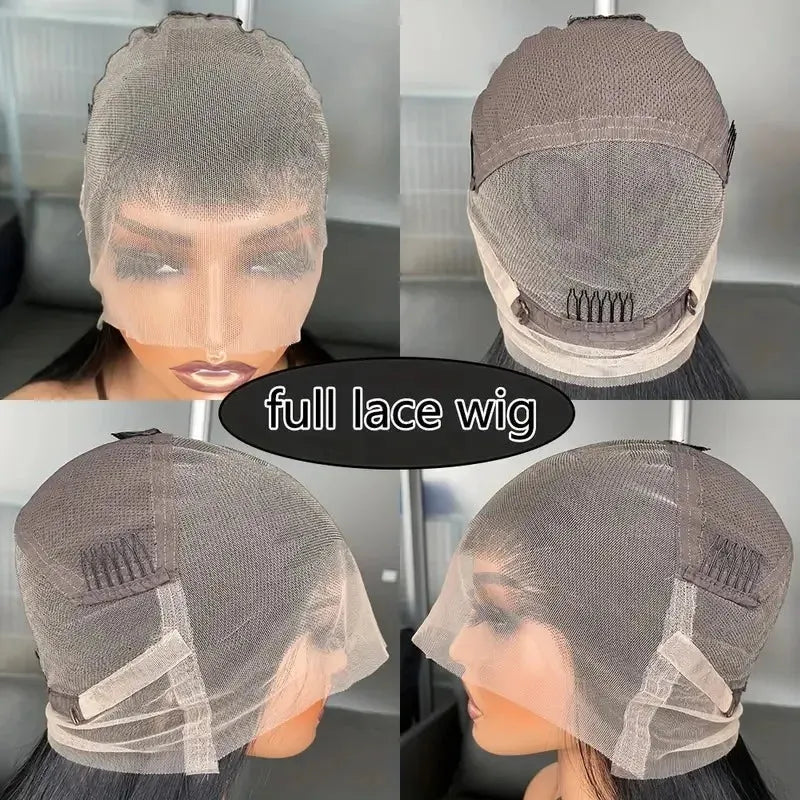 Wig HD Full Lace 360 Invisible Strap Straight Human Hair
