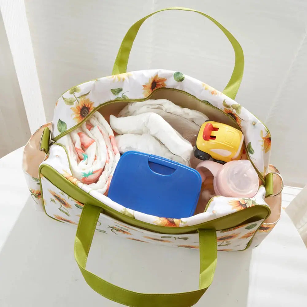 Waterproof maternity stroller bag with large capacity, lightweight shoulder design, ideal for travel and daily use