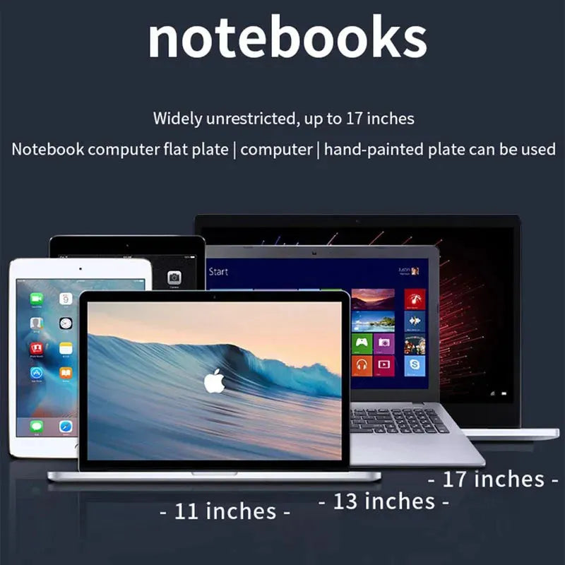 Adjustable Aluminum Laptop Stand with Folding Cooling Design