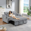 Gray convertible sofa bed with modern design