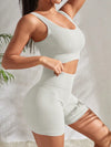 Seamless ribbed yoga sets